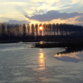 Ondergaande zon van Debora van Tilborg