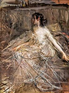 Giovanni Boldini - Porträt einer sitzenden weiblichen Figur