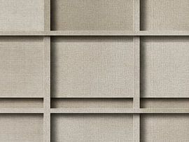 Minimal Art: Gelaagd linnen reliëf in neutrale tinten van STUDIO ARTSY