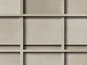Minimal Art: Mehrschichtiges Leinenrelief in neutralen Farbtönen