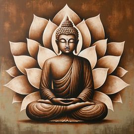 Buddha with Lotus flower by Art Studio RNLD