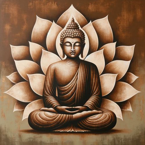 Buddha met Lotus bloem