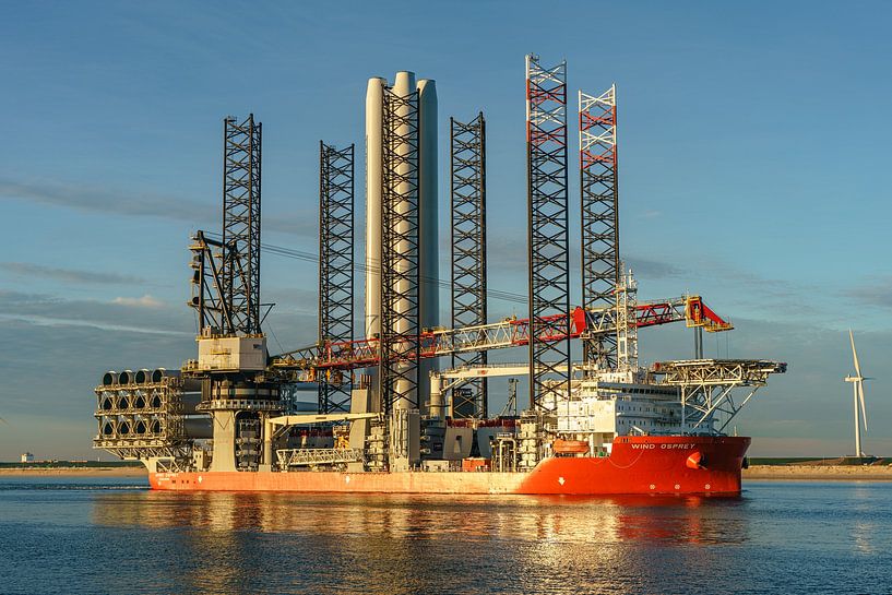 Windmill installations ship Wind Osprey. by Jaap van den Berg