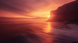 Sonnenuntergang über dem Mittelmeer