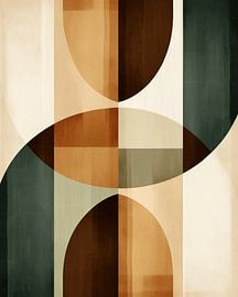 Moderne Formen und Linien in Erdtönen