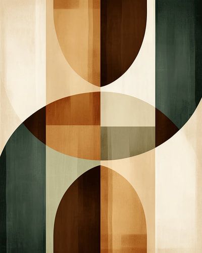 Moderne Formen und Linien in Erdtönen