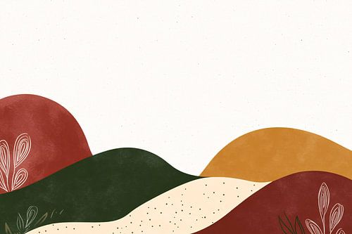 Paysage abstrait minimaliste avec nature