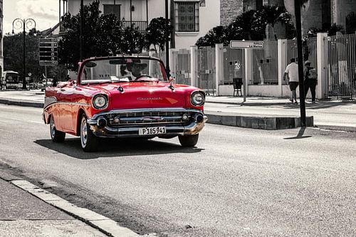 Rode Chevrolet Havana Cuba klassieker