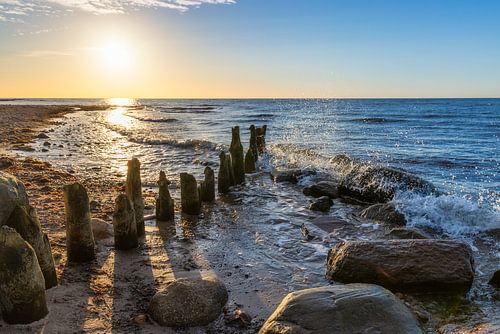 Sunset on the Baltic Sea beach by Daniela Beyer