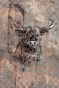 Zähes und robustes Kunstwerk eines schottischen Highlanders