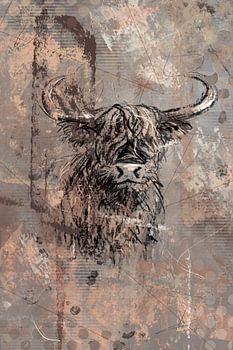 L'œuvre d'art dure et robuste d'un highlander écossais