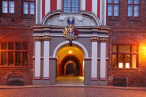 Rathaus, Eingang, Stralsund, Mecklenburg-Vorpommern