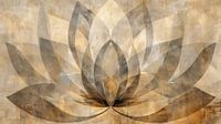 Abstract lotus flower in earth colour