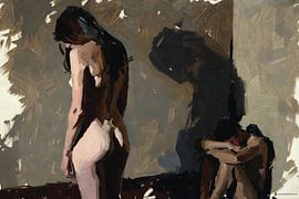 Im Schatten der Sehnsucht – Expressive Aktkunst von artefacti