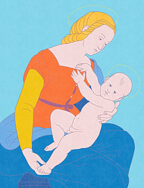 Tender Mother and Child by Vickie Cramer