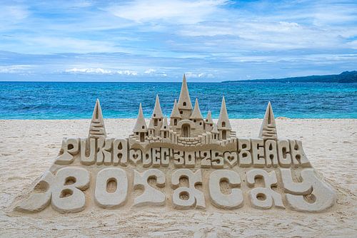 Zandkasteel @ Boracay Eiland, Filipijnen beschrijving