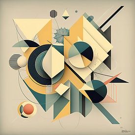 abstract geometric retro art by Gelissen Artworks
