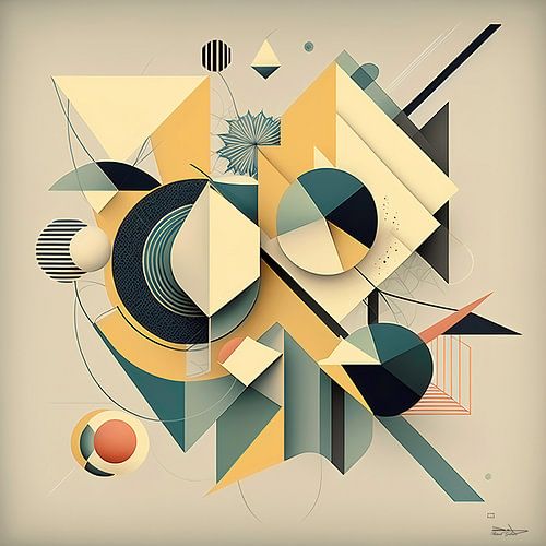 abstract geometric retro art