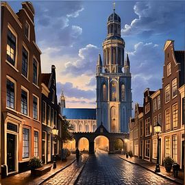 Utrecht Church Painting by ComfortQ