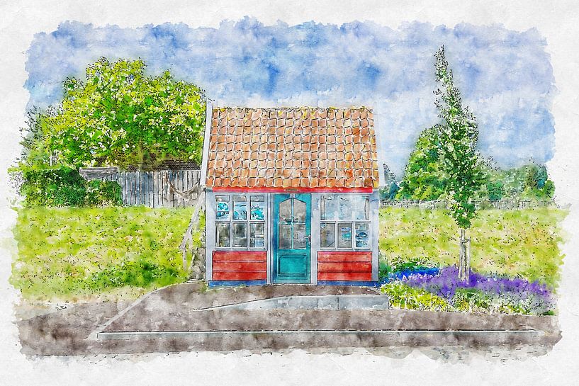 Ut Praetuus in Tholen (Aquarell, Kunst) von Art by Jeronimo