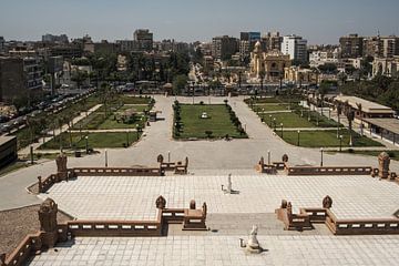Heliopolis Cairo , Egypte vanaf de top van Baron Empain Palace daglicht uitzicht van Mohamed Abdelrazek
