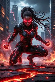 VOLTARYX – Die schwarze Superheldin der Cyberpunk City