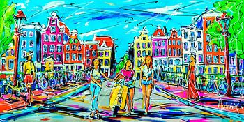 Street of Amsterdam, Girls and a Scooter