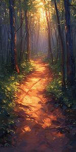 Lichtshow im Wald