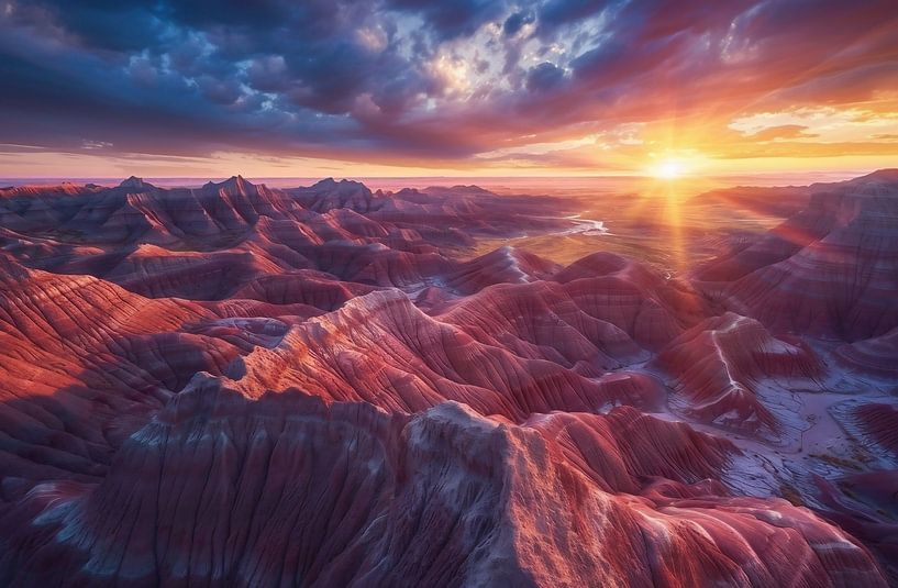 Lichtgevend duinlandschap van fernlichtsicht