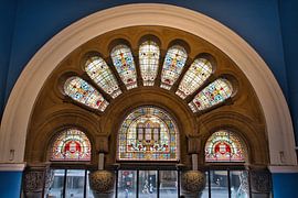 Stained glass windows in the Queen Victoria Building by Frank's Awesome Travels