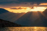 Zonsondergang aan het meer van Bohinj van Henk Meijer Photography thumbnail