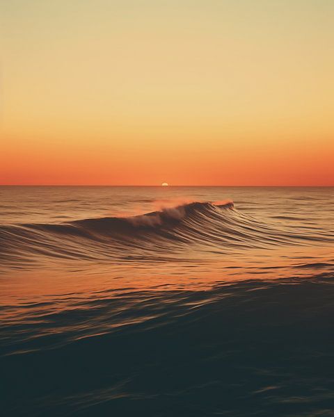 Goldenes Licht über dem Meer von fernlichtsicht