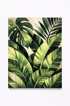 Tropische botanische Blätter Illustration