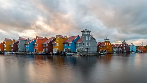 Zonsondergang in het Groningse Reitdiephaven.