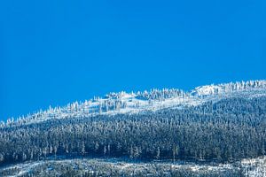 Winter with snow in the Giant Mountains van Rico Ködder