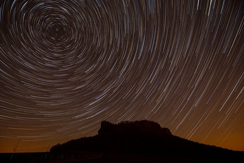 star trails aboved the Lilienstein by Daniela Beyer