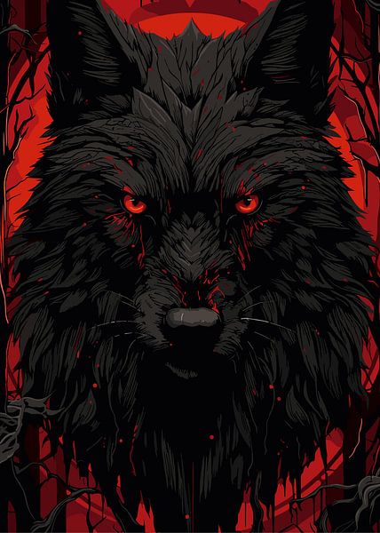 Wolf en maan van EL IRSYAD