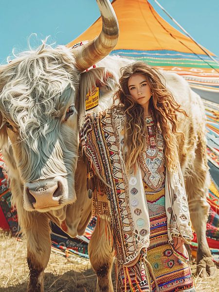 Bohemian Highland cow by haroulita