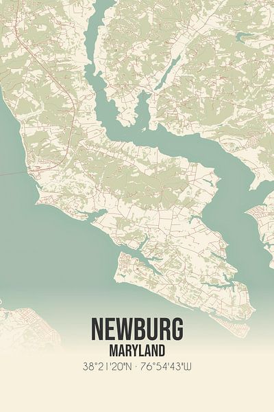 Vintage map of Newburg (Maryland), USA. by Prints of Place