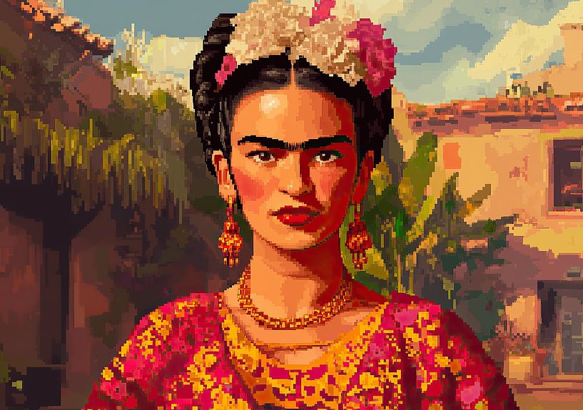 Frida - Pixel kunst van Niklas Maximilian