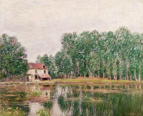 Alfred Sisley,De oevers van het kanaal bij Moret Sur Loing