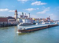 View of the three rivers city Passau in Bavaria