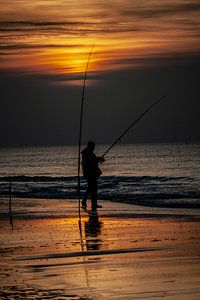 Fischer am Strand des Nord-Viertels