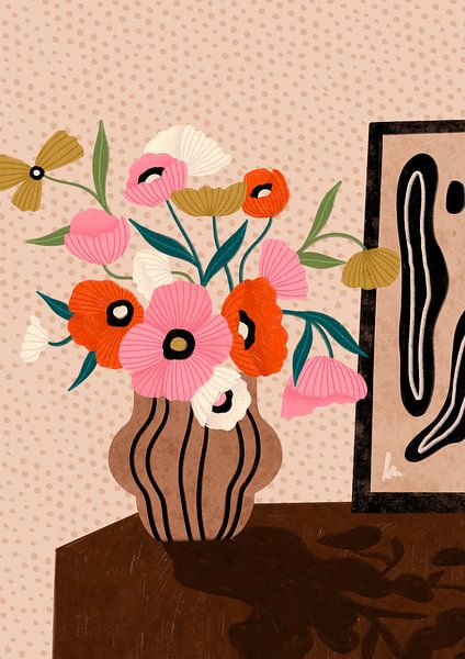 Blumen auf Sideboard von Bea Müller
