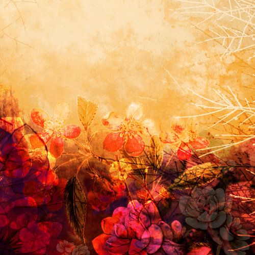 MOOIE BLOEMEN KUSSEN EEN GEEL VELD II-1