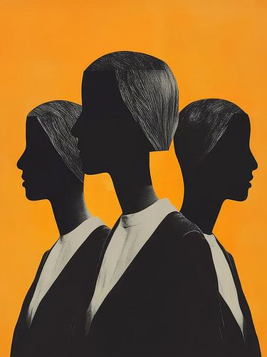Three Women Silhouettes