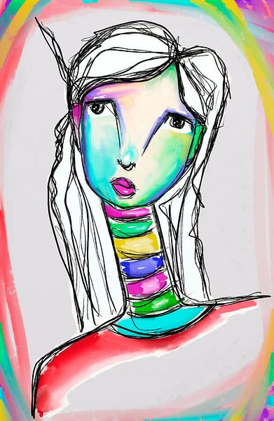 Une femme haute en couleur par Jolanda Dekker