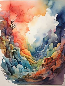 Landschaft Aquarellmalerei von TOAN TRAN