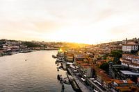 Sunset in Porto from the Ponte Luís I bridge
