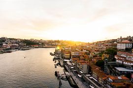 Sunset in Porto from the Ponte Luís I bridge by Yolan Bottema